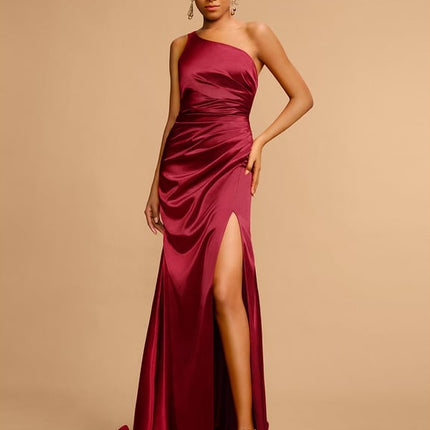 Robe De Bal Rouge Satiné Luxe