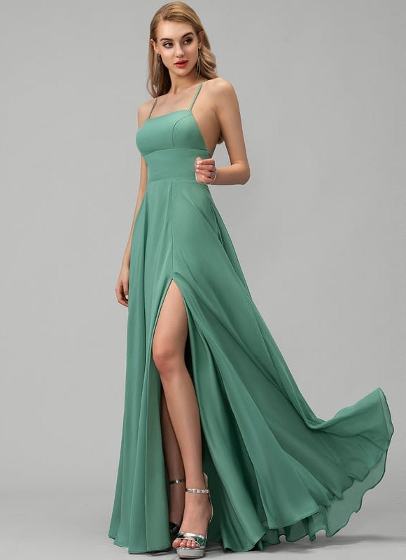 Robe De Bal Fluide Verte