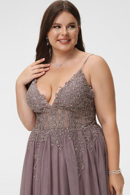 Robe De Bal Vaporeuse Mauve - gallery 8