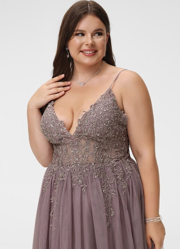 Robe De Bal Vaporeuse Mauve - gallery 8