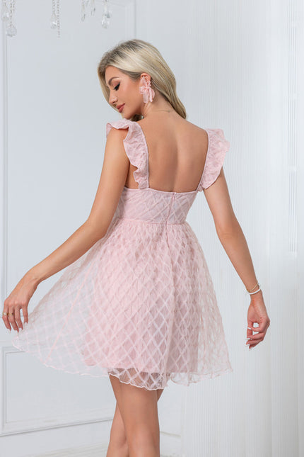 Robe De Bal Tulle Rose Pâle - gallery 1