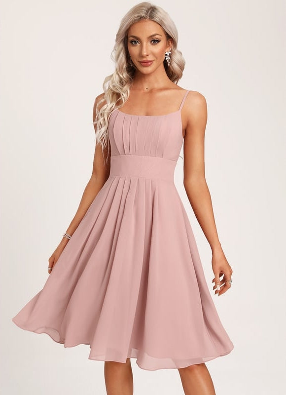 Robe De Bal Mousseline Rose Pâle