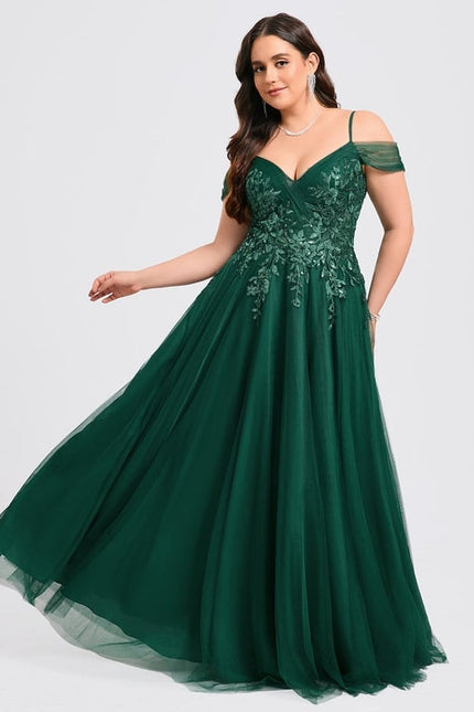 Robe De Bal Tulle Émeraude - gallery 5