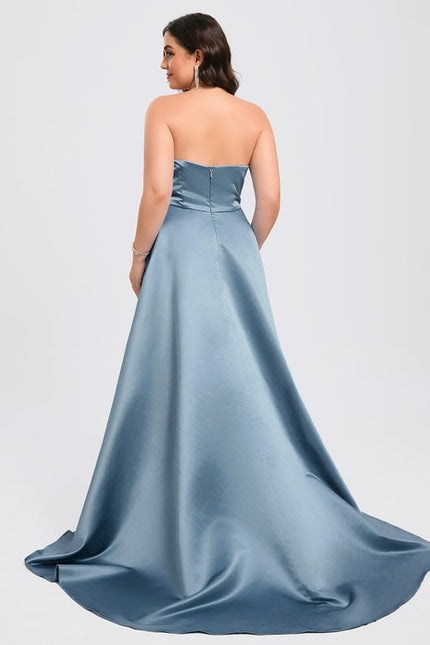 Robe De Bal Fluide Argentée - gallery 9