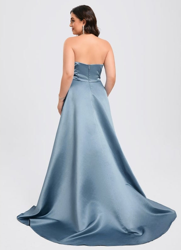 Robe De Bal Fluide Argentée - gallery 9