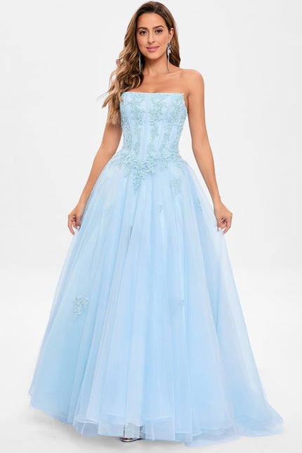 Robe De Bal Nuageuse Azur