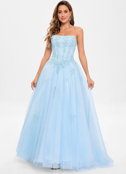 Robe De Bal Nuageuse Azur