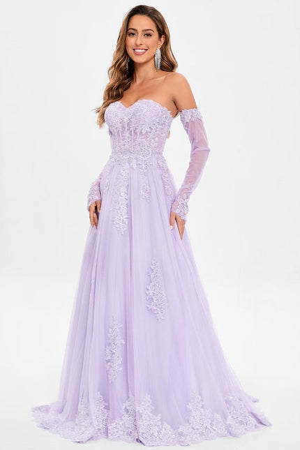 Robe De Bal Lilas Romantique - gallery 5