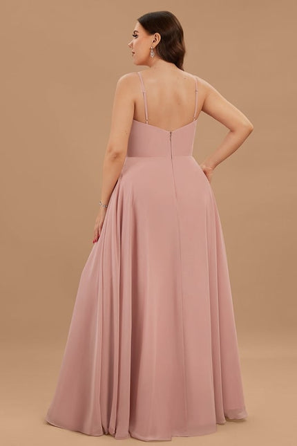 Robe De Bal Longue Fluide Bleu - gallery 5