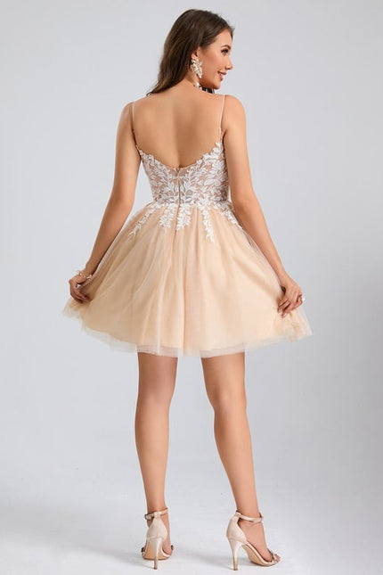 Robe De Bal Courte Tulle Brodée - gallery 5