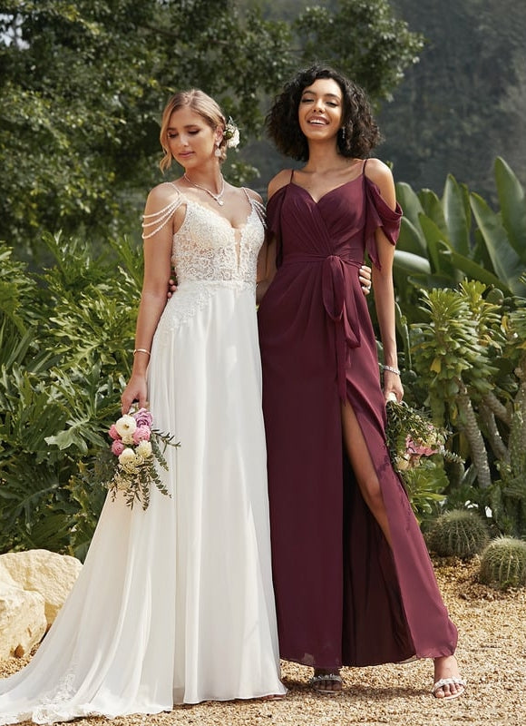 Robe De Bal Fluide Bordeaux - gallery 6