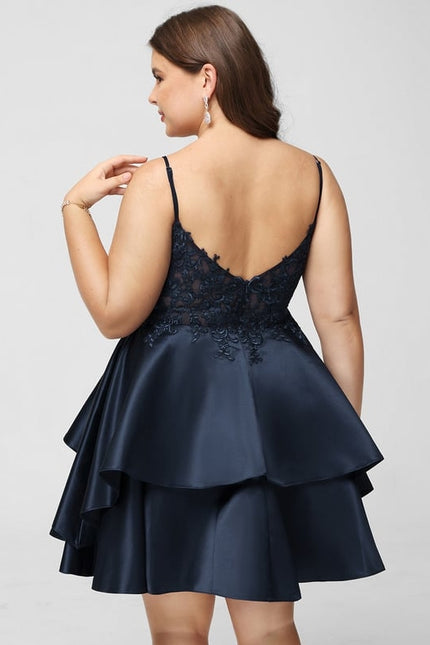 Robe De Bal Satinée Courte - gallery 8