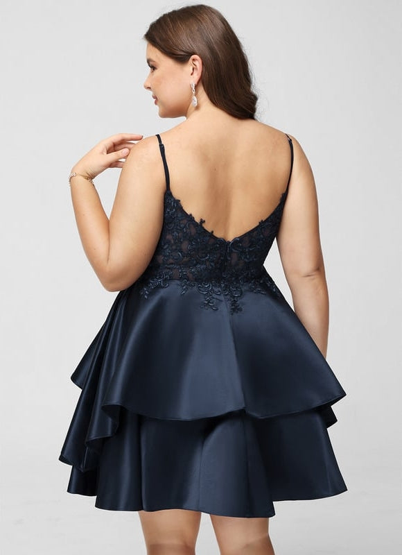 Robe De Bal Satinée Courte - gallery 8