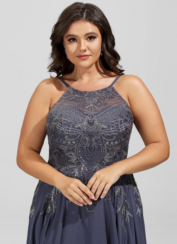 Robe De Bal Fluide Ornée - gallery 3