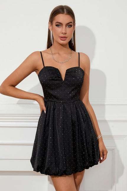 Robe De Bal Courte À Pois - gallery 1