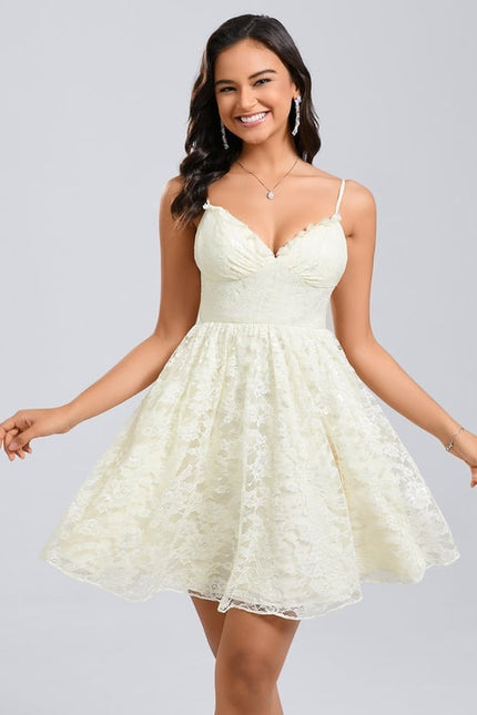Robe De Bal Dentelle Crème - gallery 1