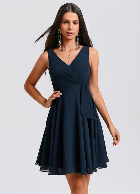 Robe De Bal Col V Fluide - gallery 3