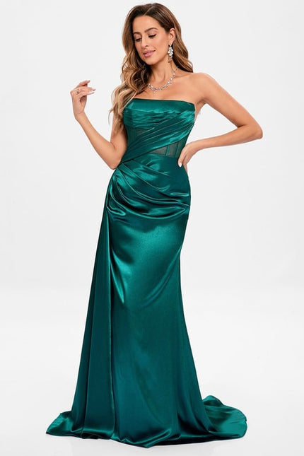 Robe De Bal Satinée Ajustée - gallery 2