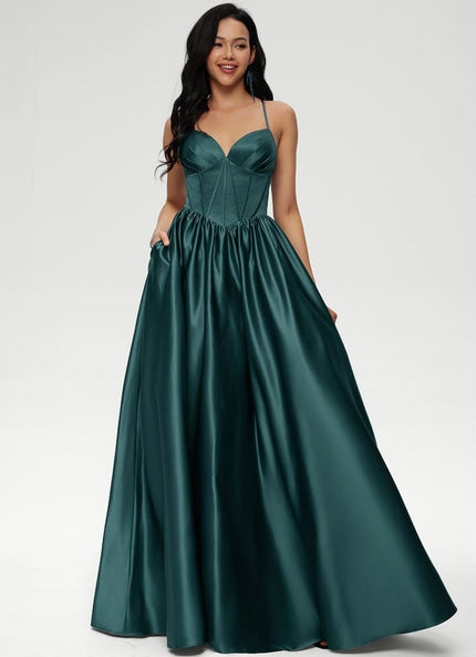 Robe De Bal Bal Satinée Profonde