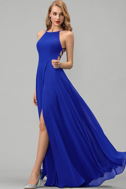Robe De Bal Fluide Bleue