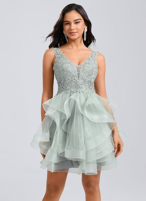 Robe De Bal Verte Volumineuse - gallery 6