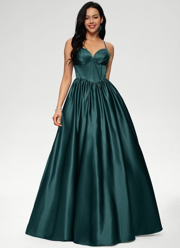 Robe De Bal Bal Satinée Profonde - gallery 2