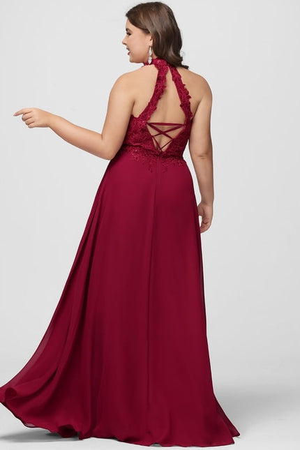 Robe De Bal Chic Bordeaux Aérien - gallery 6