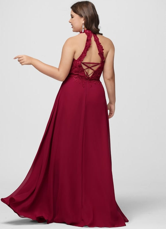 Robe De Bal Chic Bordeaux Aérien - gallery 6