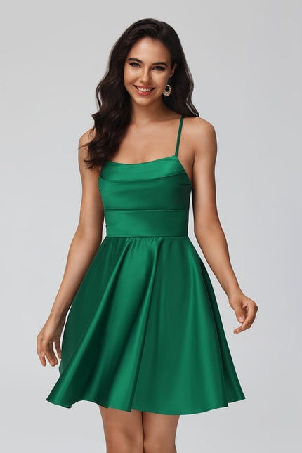 Robe De Bal Éclat Vert Satiné