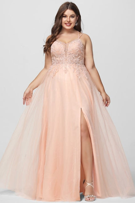 Robe De Bal Rose Élégante - gallery 5