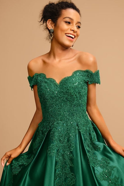 Robe De Bal Émeraude Opulente - gallery 2