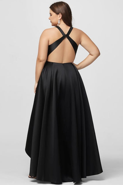 Robe De Bal Asymétrique Satinée - gallery 7