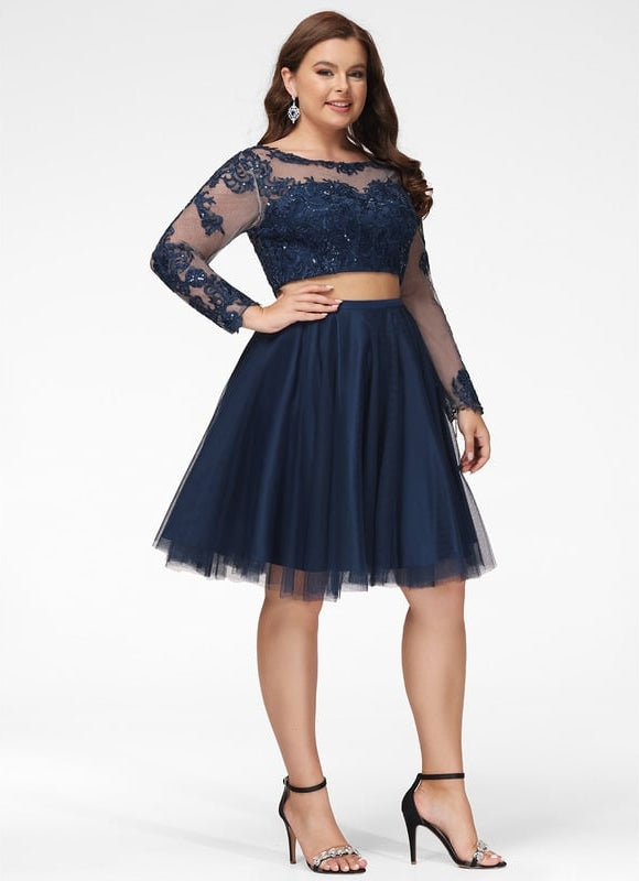 Robe De Bal Tulle Marine Élégant - gallery 6