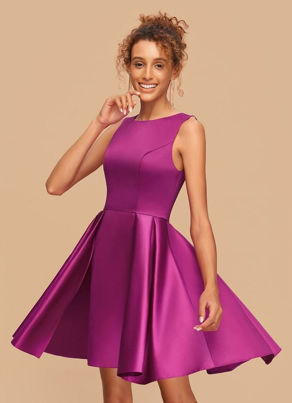 Robe De Bal De Bal En Satin Rose