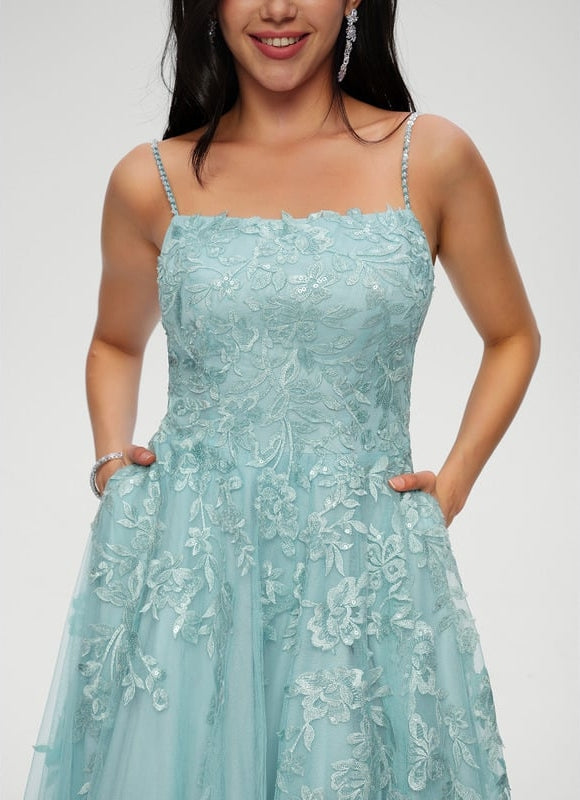 Robe De Bal Tulle Aquatique - gallery 4