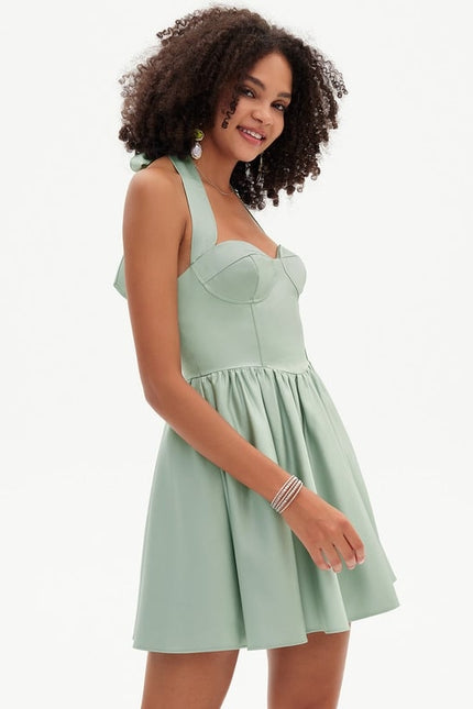 Robe De Bal Courte Émeraude - gallery 3