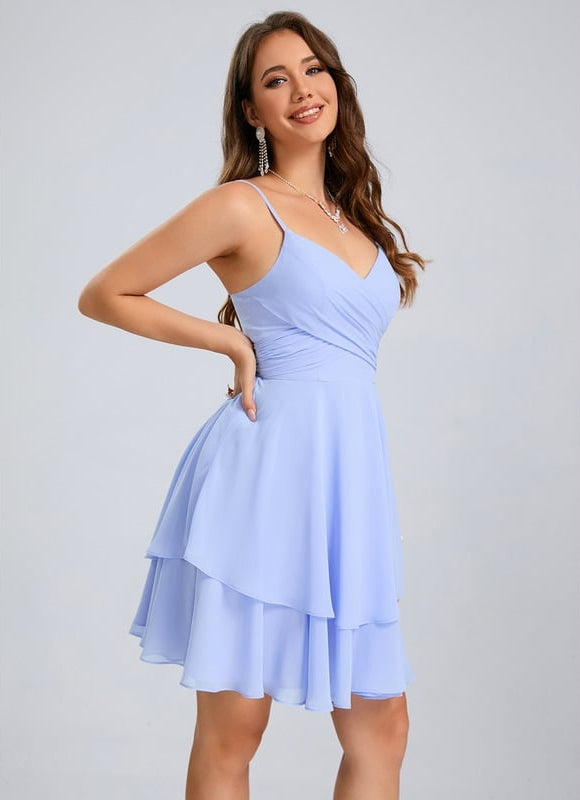 Robe De Bal Col V Marine - gallery 5