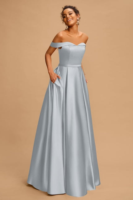 Robe De Bal Satinée Flottante - gallery 5