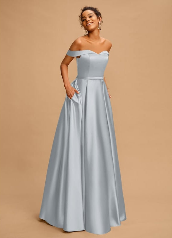 Robe De Bal Satinée Flottante - gallery 5