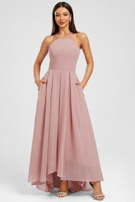 Robe De Bal Mousseline Asymétrique - gallery 4