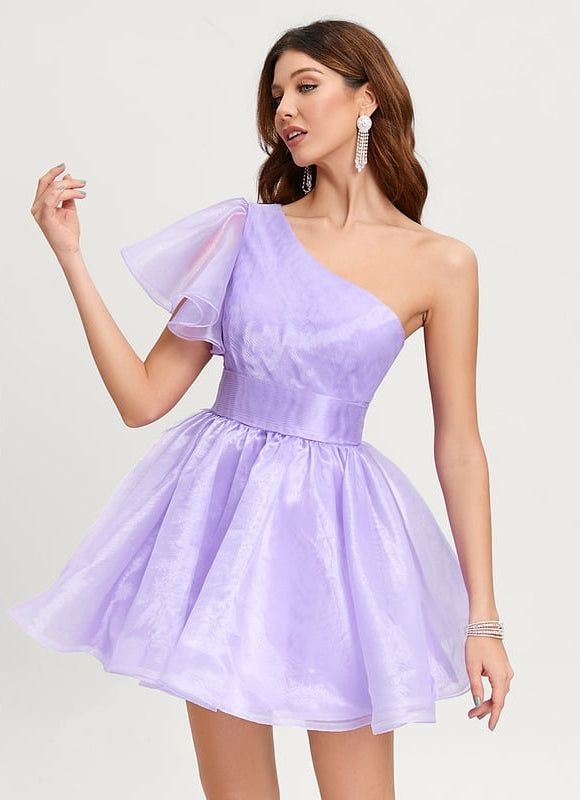 Robe De Bal Asymétrique Légère - gallery 1