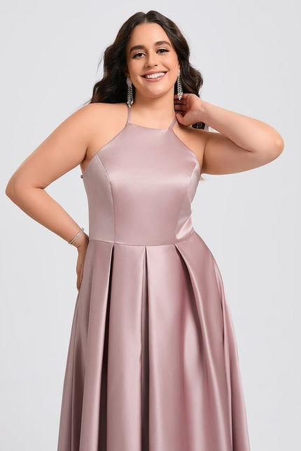 Robe De Bal Asymétrique Rose - gallery 9