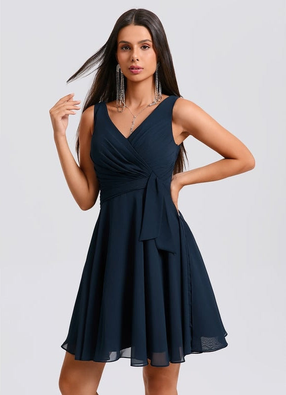 Robe De Bal Col V Fluide - gallery 7