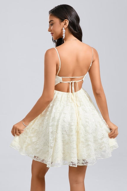 Robe De Bal Dentelle Crème - gallery 4
