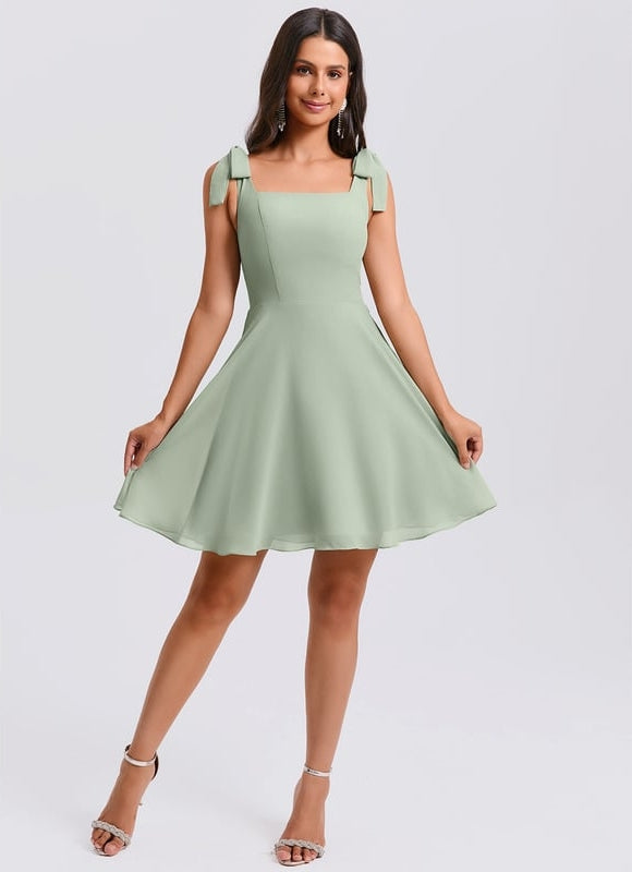 Robe De Bal Mousseline Verte - gallery 1