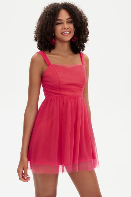 Robe De Bal Tulle Fuchsia - gallery 7