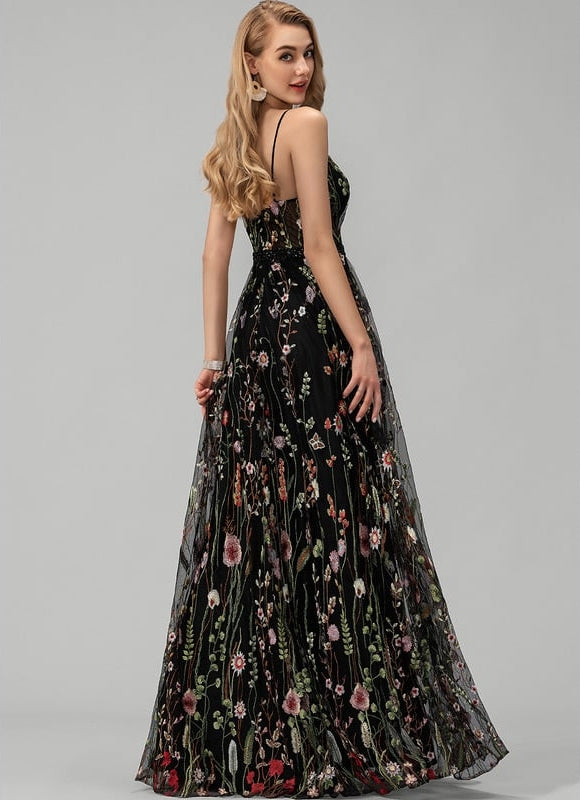 Robe De Bal Florale Élégante - gallery 1