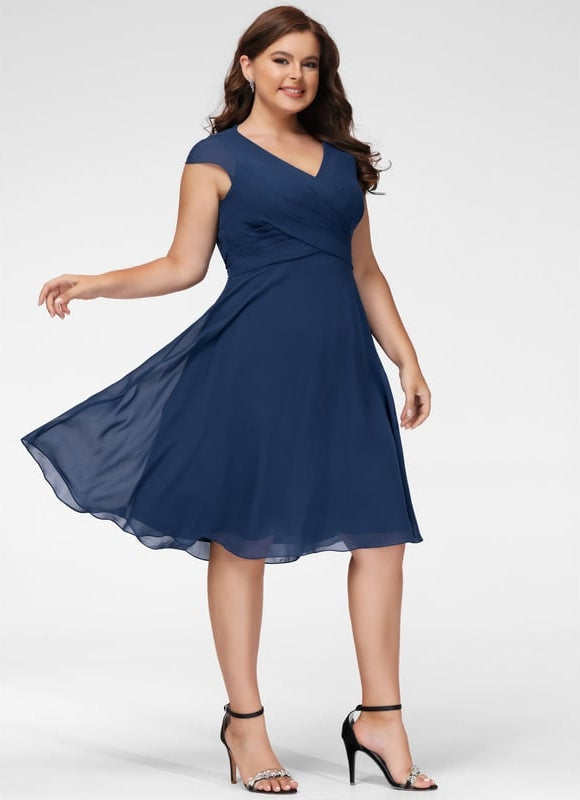 Robe De Bal Mousseline Bordeaux - gallery 6