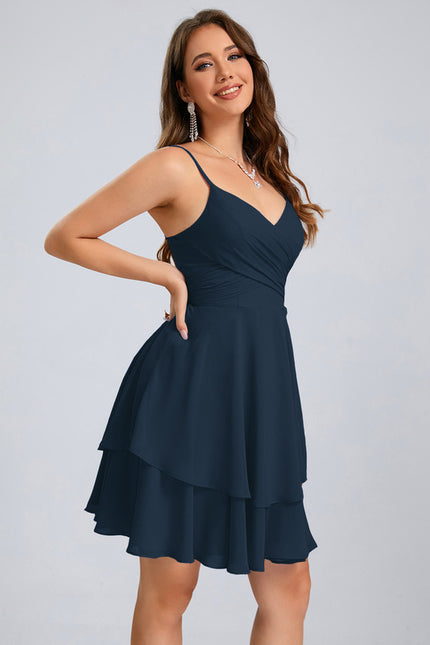 Robe De Bal Col V Marine - gallery 9