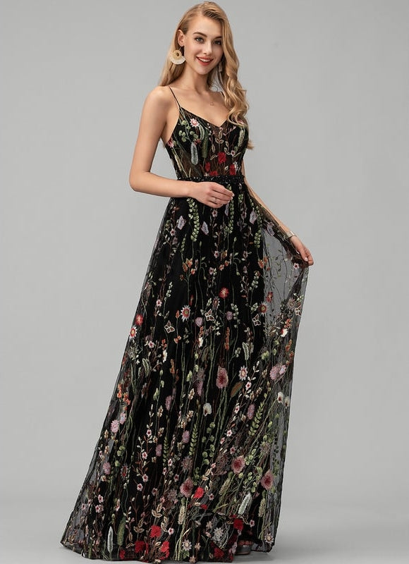 Robe De Bal Florale Élégante